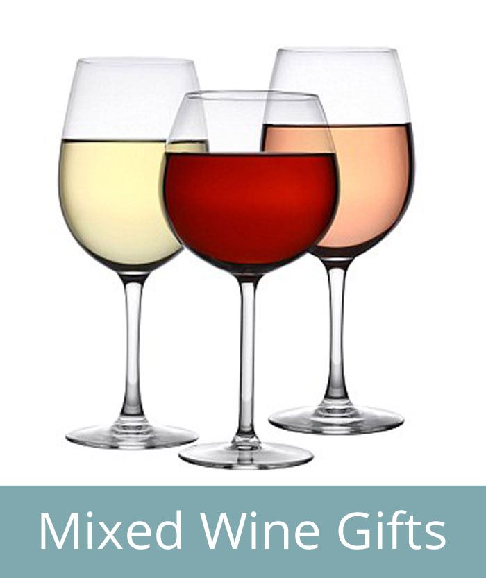 Mixed red, white & rose wine cases