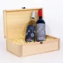 Merry Xmas & Happy New Year Wine in Wood Box